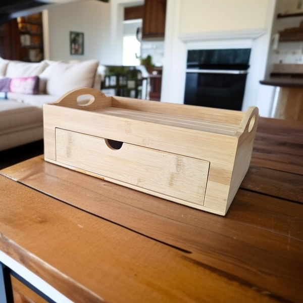 TACA PUDEŁKO BAMBUSOWE ORGANIZER POJEMNIK NA PRODUKTY KOSMETYKI 7 PR`EGRODY